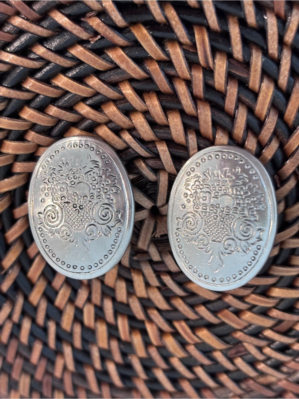 KIRK STEIFF PEWTER EARRINGS